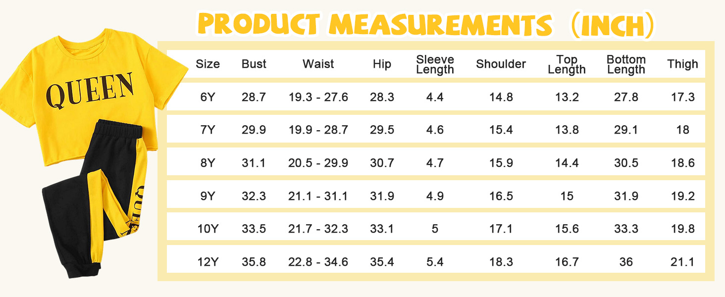 Floerns Girls 2 Piece Letter Graphic Short Sleeve Crop Top and Legging Set