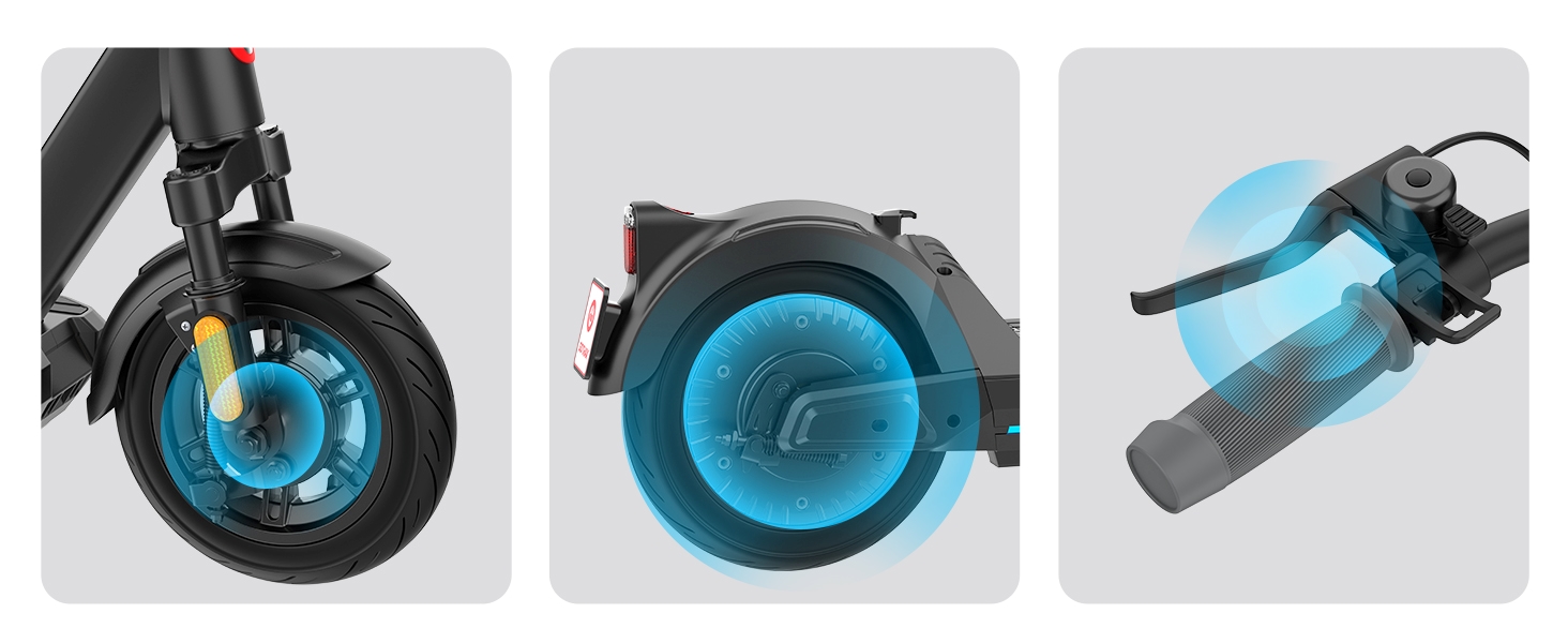 Gotrax Eclipse Electric Scooter, 10" Pneumatic Tire, Max 45KM Range and