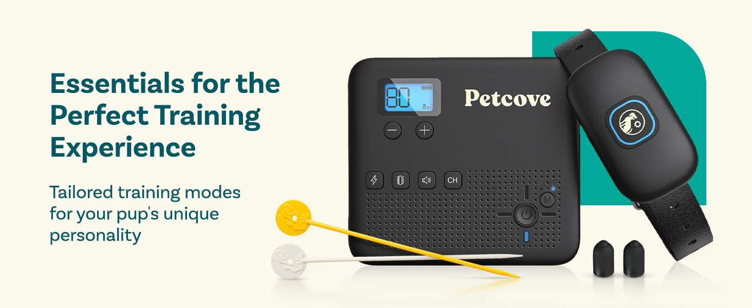 PetCove Wireless Dog Fence & Remote Training Collar, 2