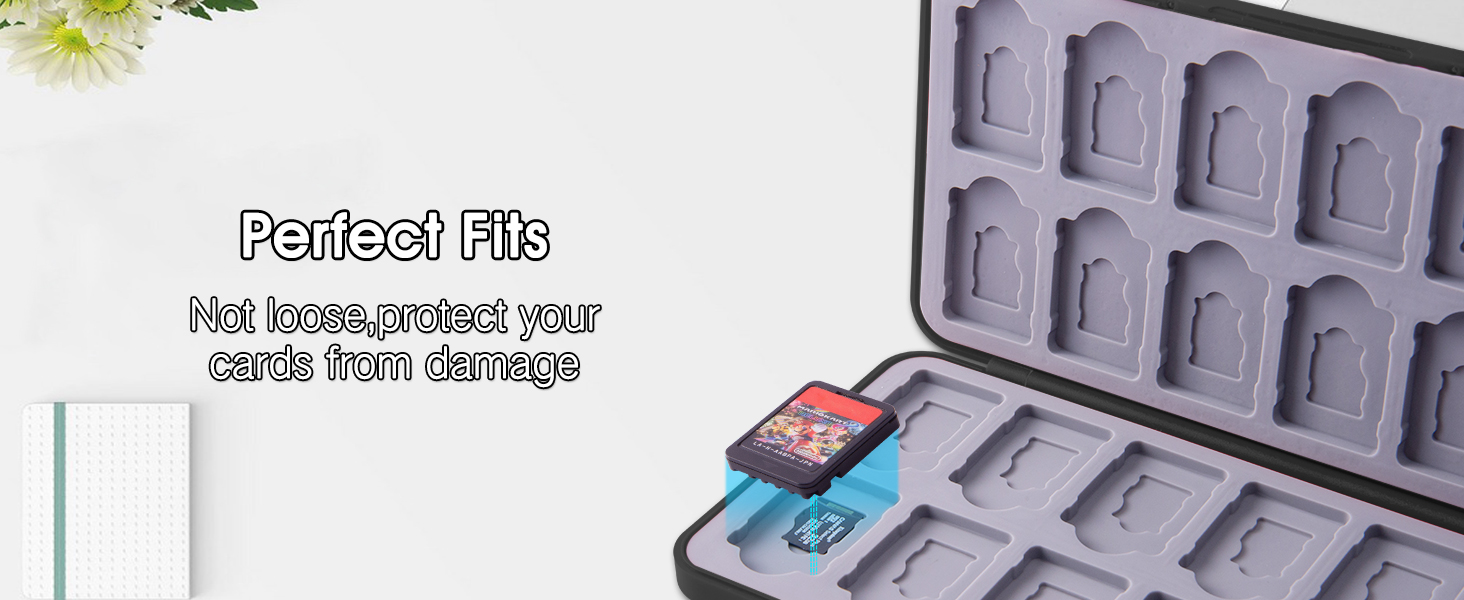 PERFECTSIGHT for Nintendo SwitchSwitch OLED Lite Game Card Case with 48 card slots