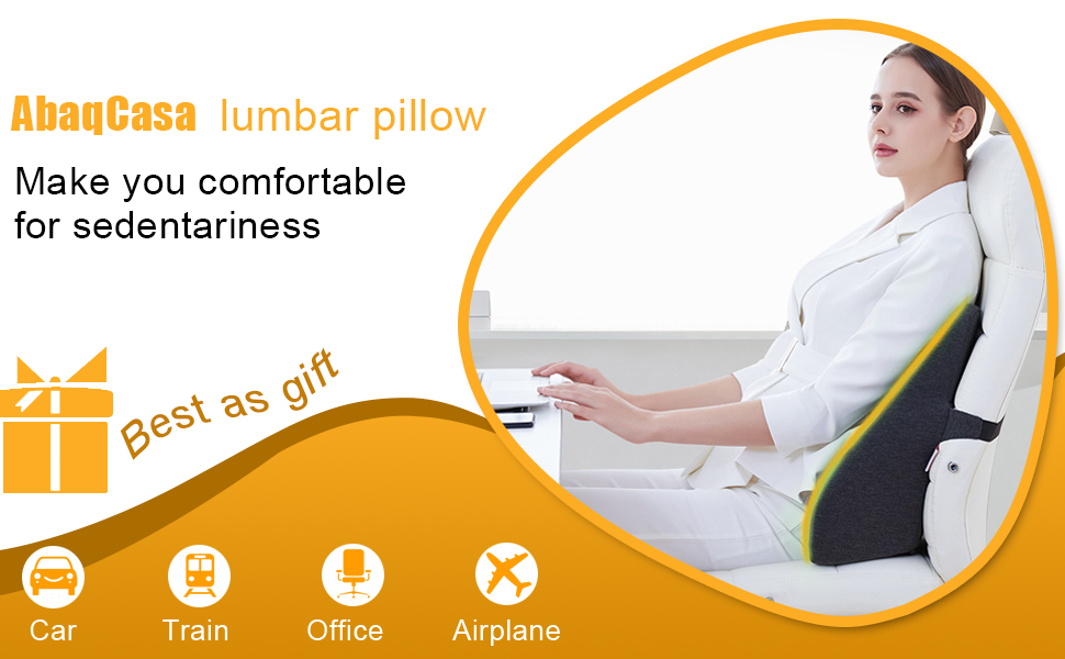 Back Support Lumbar Support Pillow Memory Foam Pillow with Massage