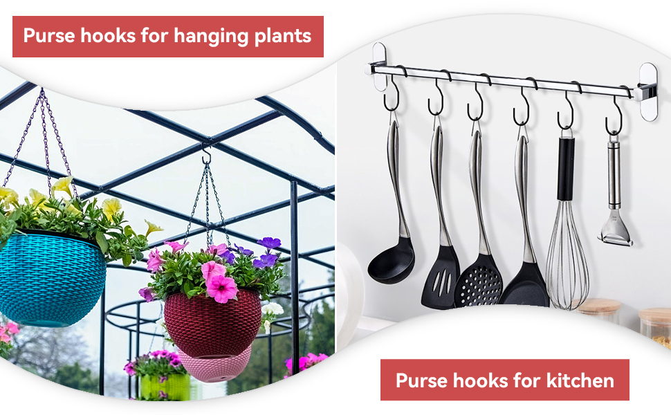 Purse Hanger Purse Organizer for Closet,S Hooks Twist Design Bag Hanger