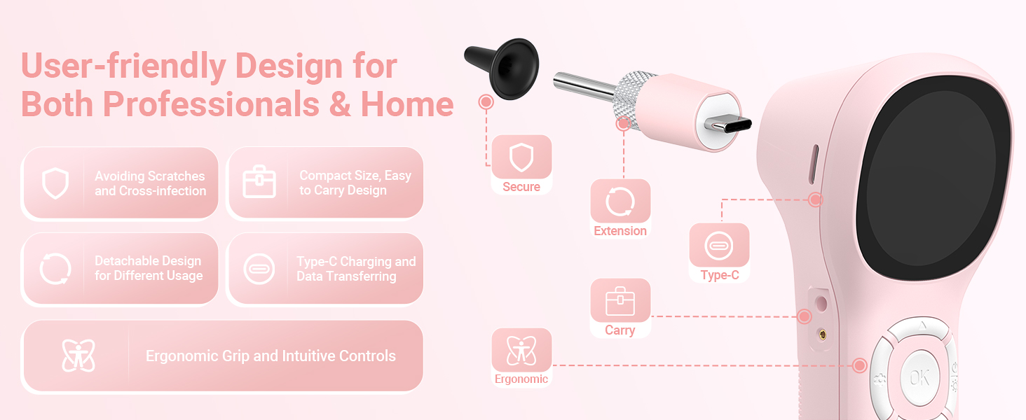 otoscope with light ear scope digital otoscope for kids smart otoscope for iphone