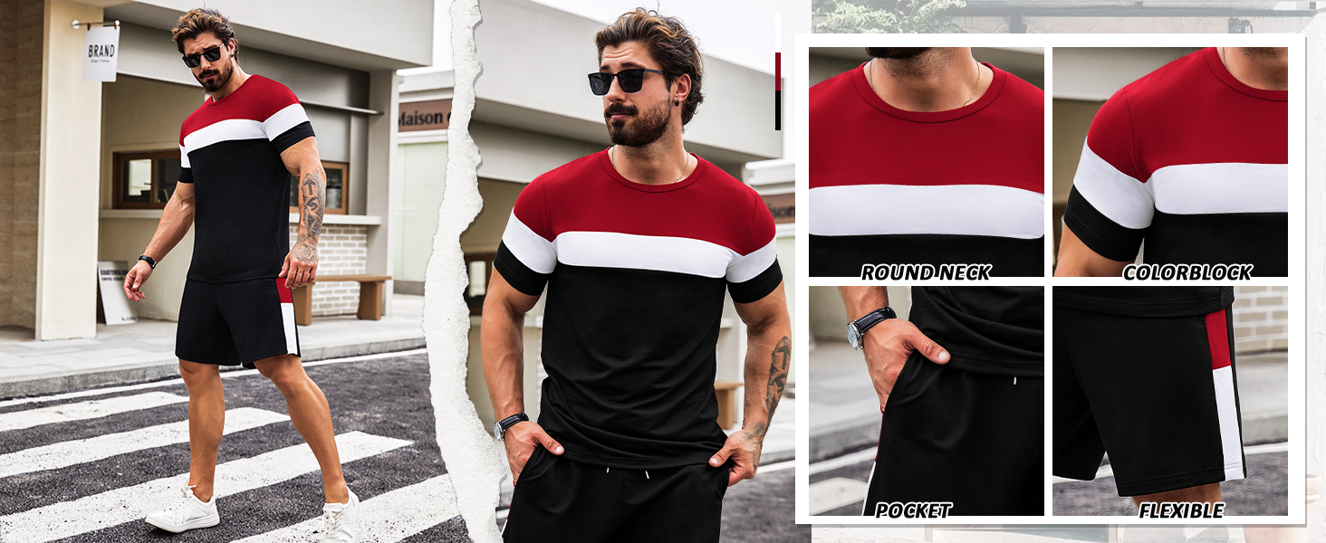 two piece set joggers and top for men mens shorts sets 2 piece outfits