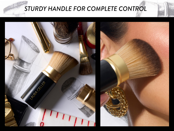 Retractable Angled Kabuki Brush