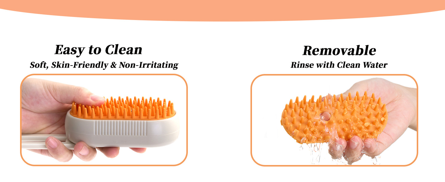 easy to clean and removable