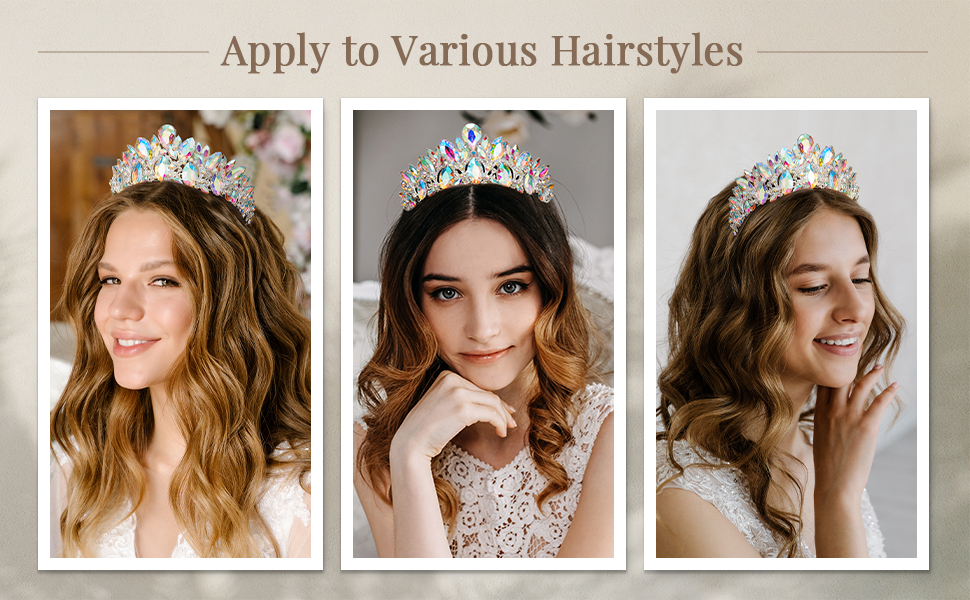 Rhinestone Queen Birthday Crown Princess Tiara Headband