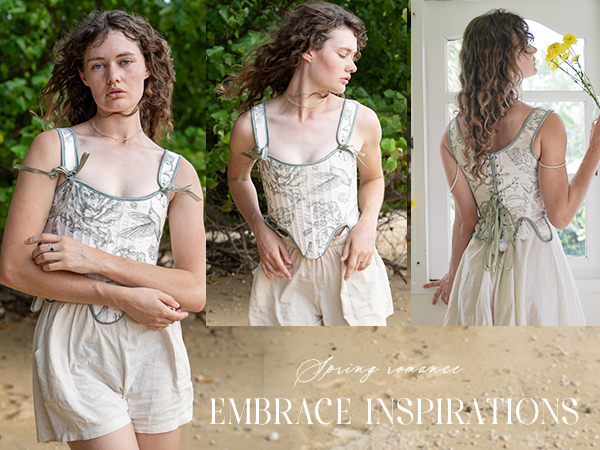 【新品未使用品】Enchanted Corset SireneXS ベージュ Amazon.com: Scarlet Darkness Women Vintage Overbust