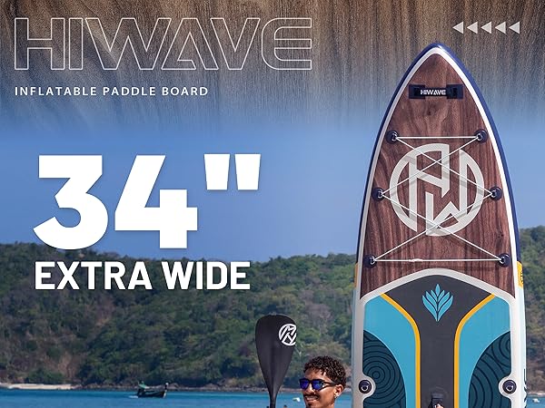 Hiwave 11' インフレータブルパドルボード Amazon.com : Hiwave Inflatable Stand Up Paddle Board 11'*34