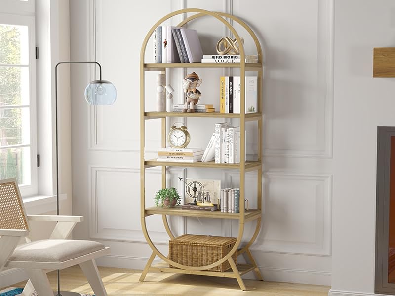 【BGO】新品 EGS SHELF ウォールナット EDGE STAND BYBLIGHT 71. White and Gold 11 Shelf Geometric Etagere