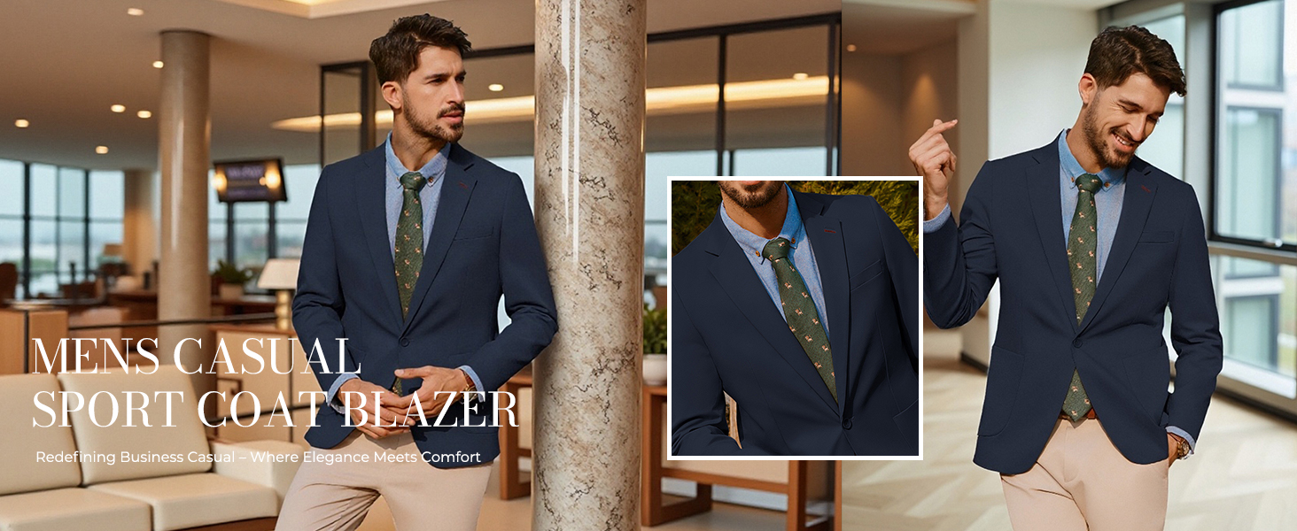 Mens Solid Sport Coat