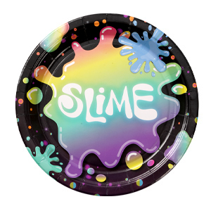 slime party plates