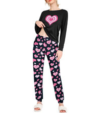 Waffle Knit Lounge Set V Neck Off Shoulder Sleepwear