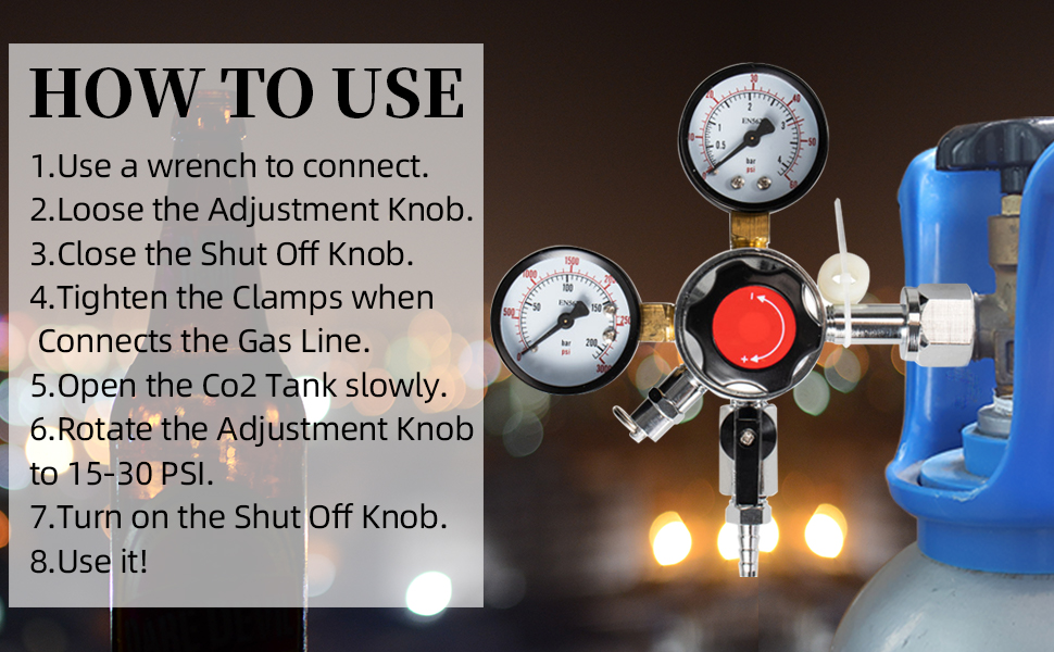 Beer Keg CO2 Regulator CGA320 Brand LUCKEG Kegerator