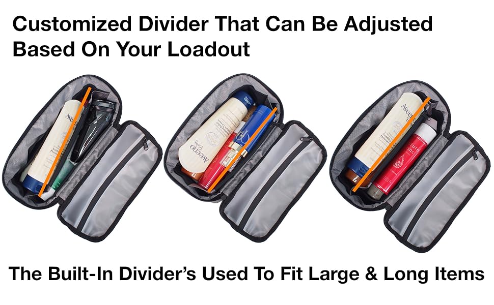 built-in adjustable divider