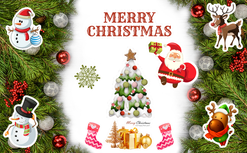 Christmas Santa Theme Stickers