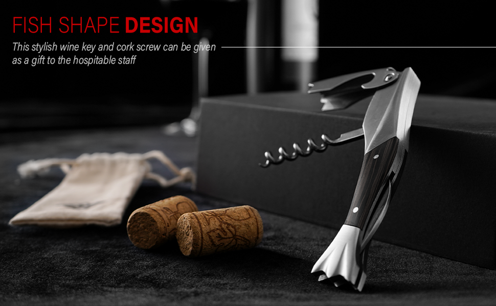 Corkscrew Bottle Opener, Stainless Steel Red Wine Opener Waiter Corkscrew Wine