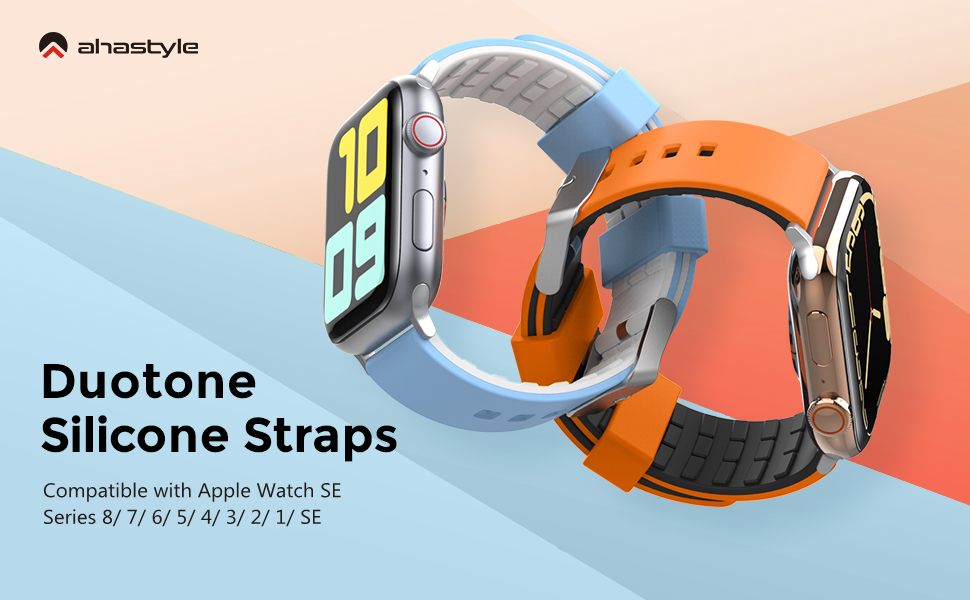 AhaStyle Duotone Strap for Apple Watch Series 7 45mm 44mm 42mm