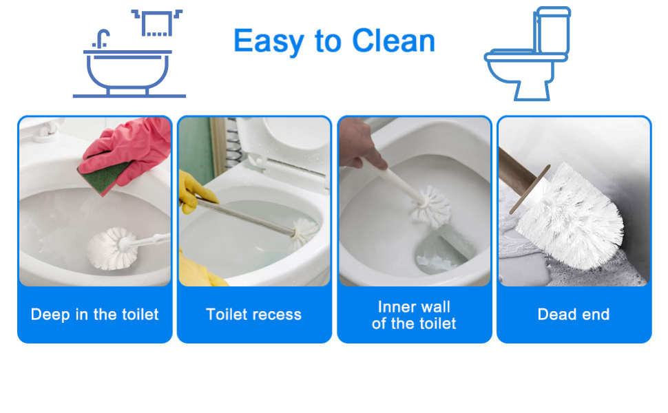 FIGFYOU 6 Pcs Replacement Toilet Brush Head, Easy ScrewOn Universal