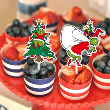 Adornos para cupcakes Grinch