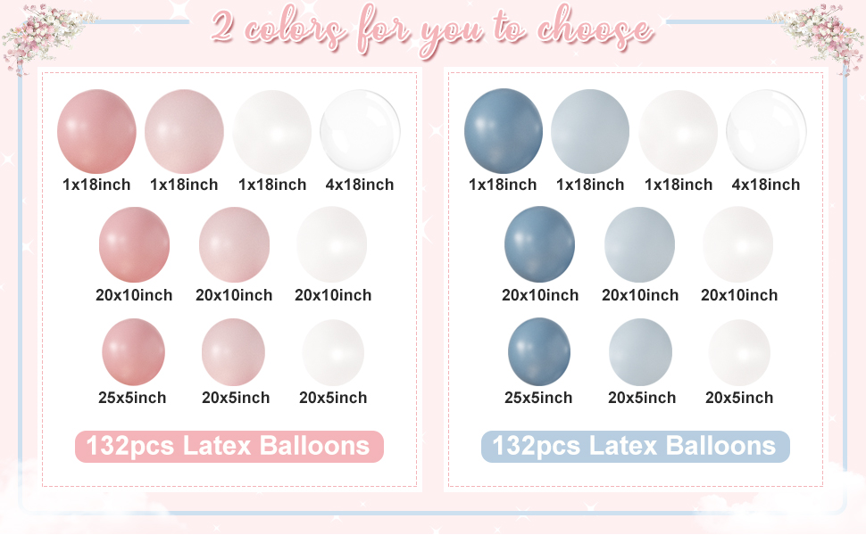 132pcs balloon arch kit