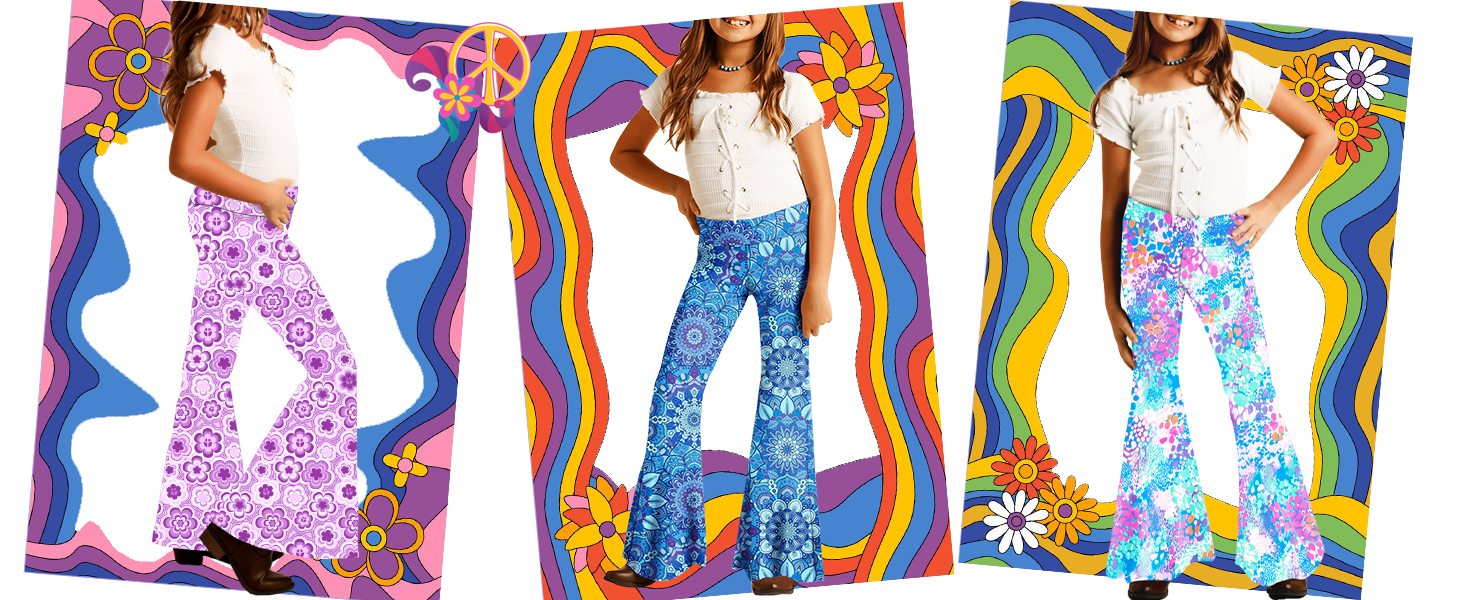 70s 60s hippie costume pants