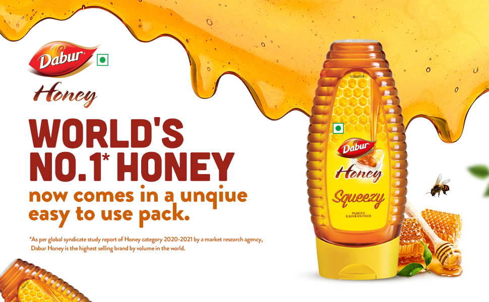 Dabur Honey 100 Pure World's No.1 Honey Brand with No Sugar