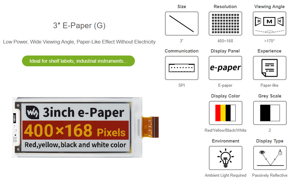 3inch e-Paper (G)
