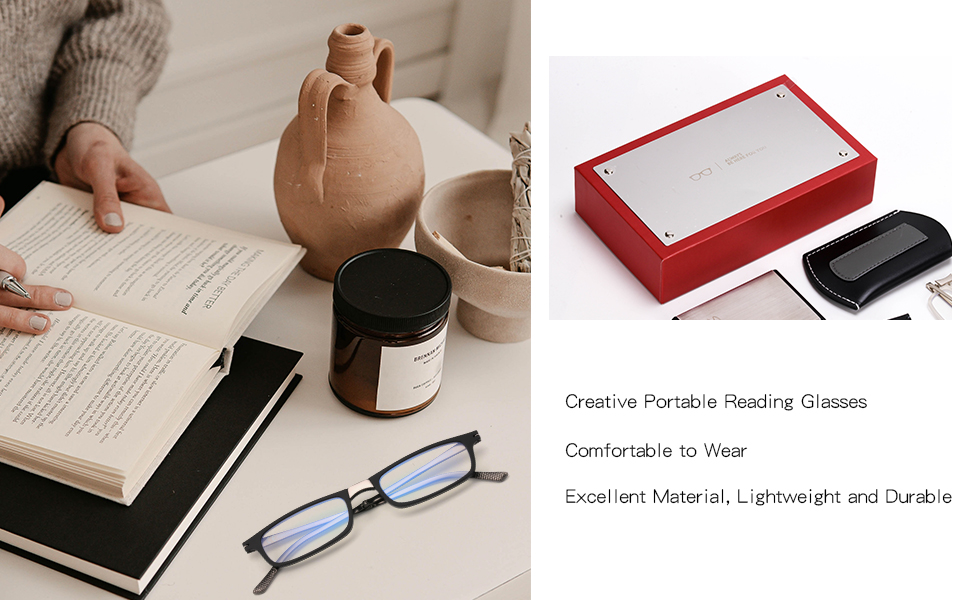 SKYOAK 2 Pack Folding Reading Glasses for Women Men Evolved