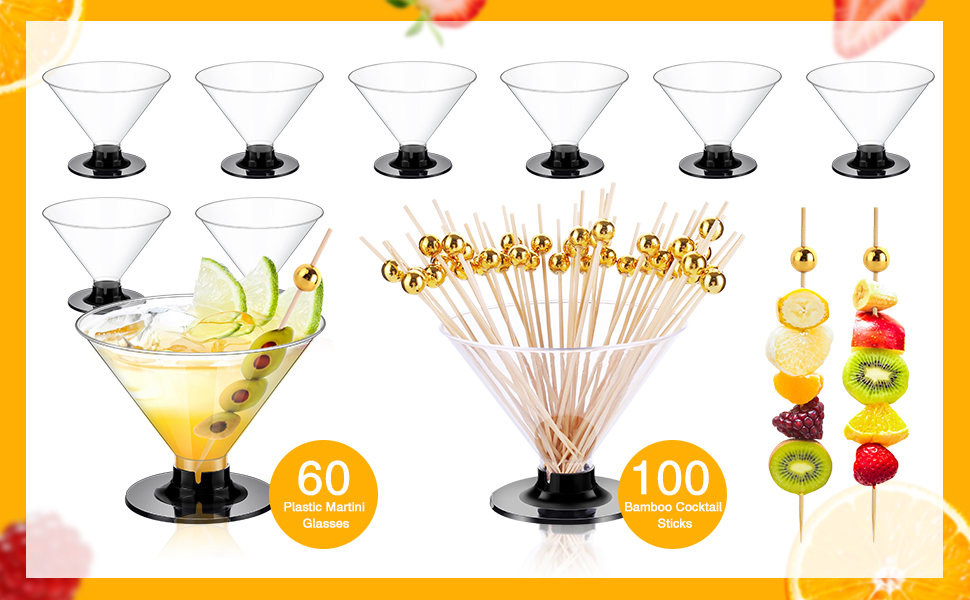 Plastic Martini Glasses