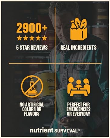 Nutrient Survival. 2900+ 5 Star Reviews. Real Ingredients.