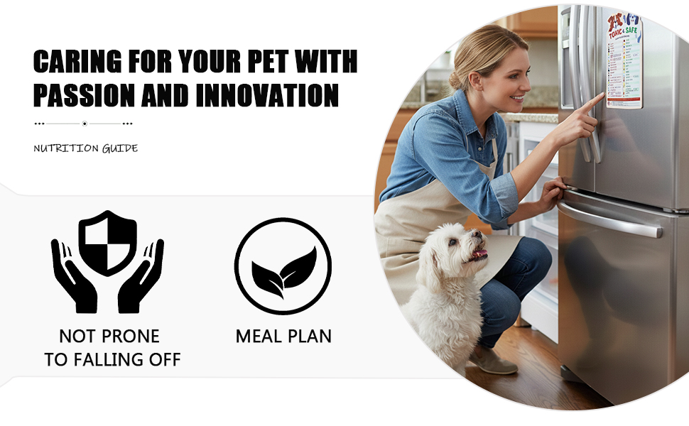 Pet nutrition reminder magnet