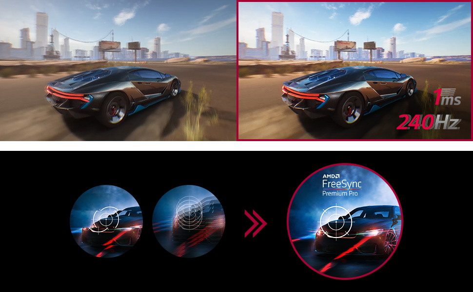 240Hz monitor, 1ms Monitor, AMD freesync monitor, AMD FreeSync Premium monitor, gaming monitor