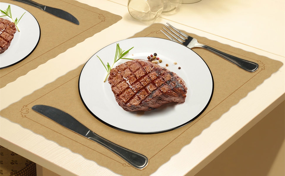 Peohud 200 Pack Disposable Paper Placemats, 10 x 14 Inches