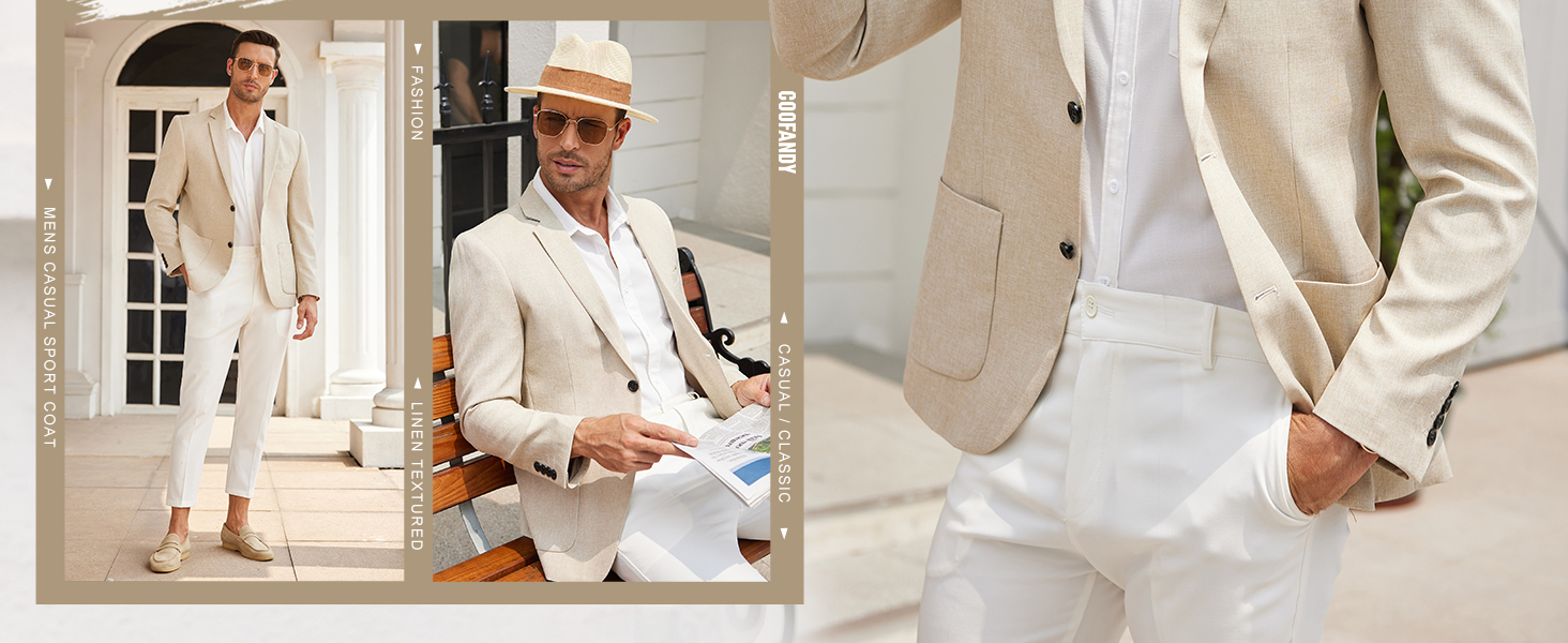 mens business blazer vacation sport coat summer blazer classic fit