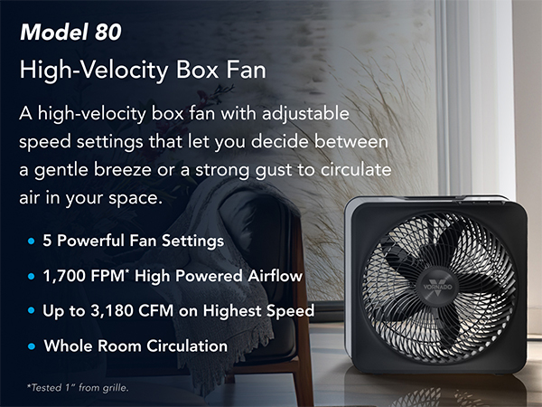 Vornado ターコイズファン Model 80 High-Velocity Box Fan - Vornado
