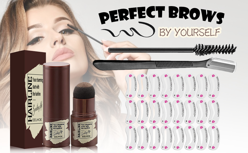 eyebrow stamp stencil kit
