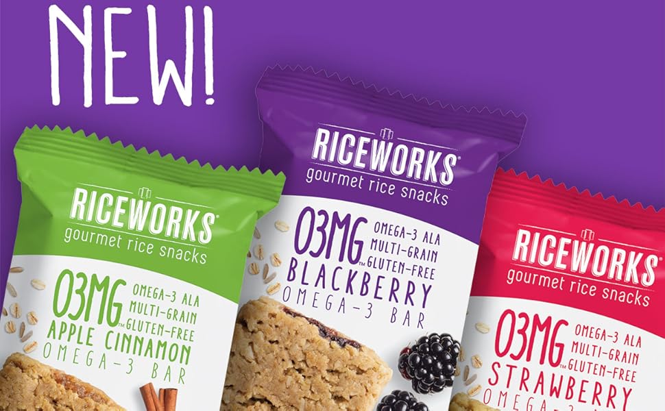 Riceworks Multigrain Omega3 Fruit Bars 1,000mg Omega3