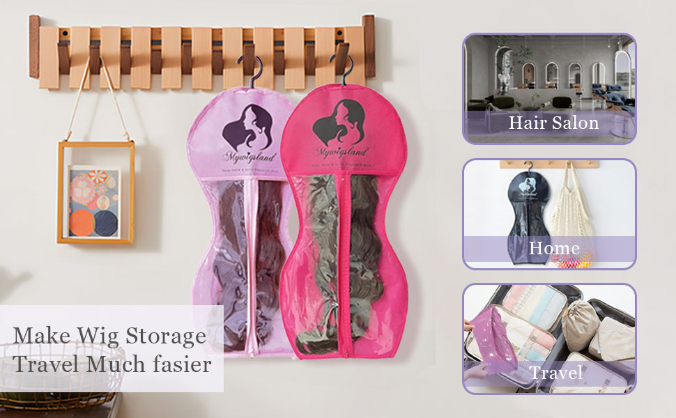 Hourglass-Shaped Wig Storage Bag