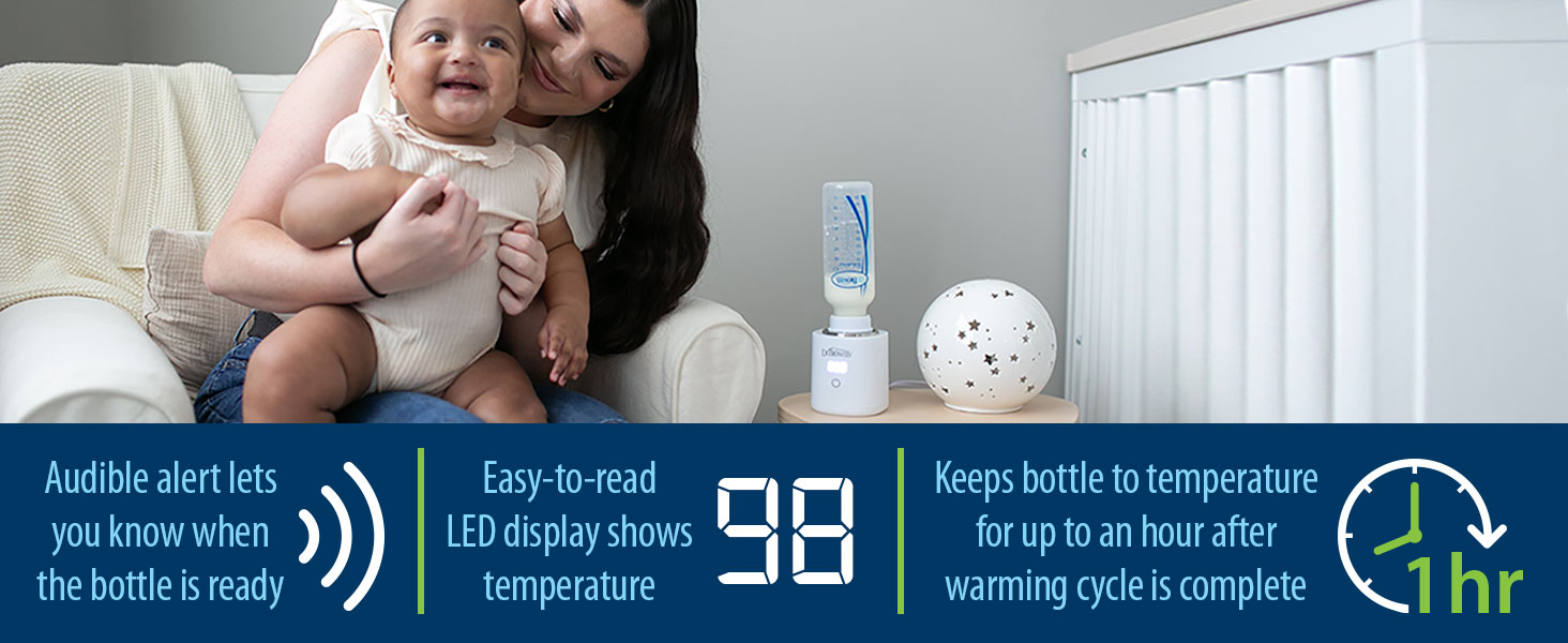 Audible Alert Lets You Know When the Bottle is Ready - Easy-to-read LED Display Shows Temperatures