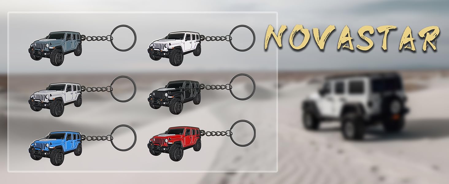 Novastar Car Keychain for Jeep Wrangler Accessories