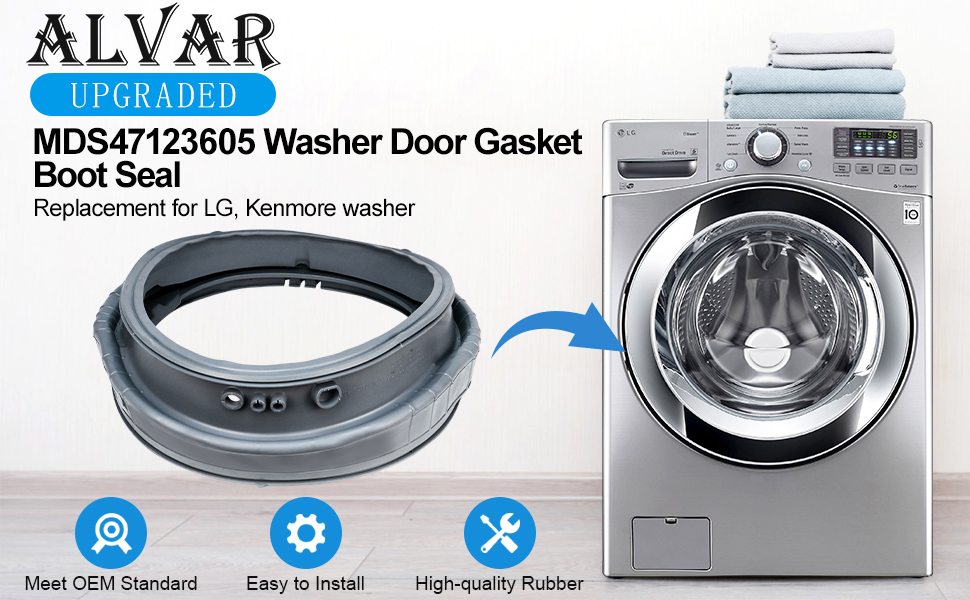 Upgraded MDS47123605 Washer Door Boot Gasket Compatible with LG Front Load Washer