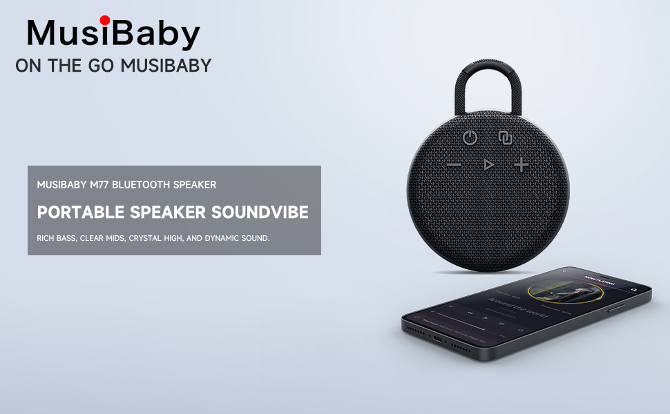 Bluetooth Speaker,MusiBaby M77 Waterproof Speaker,Speakers Bluetooth