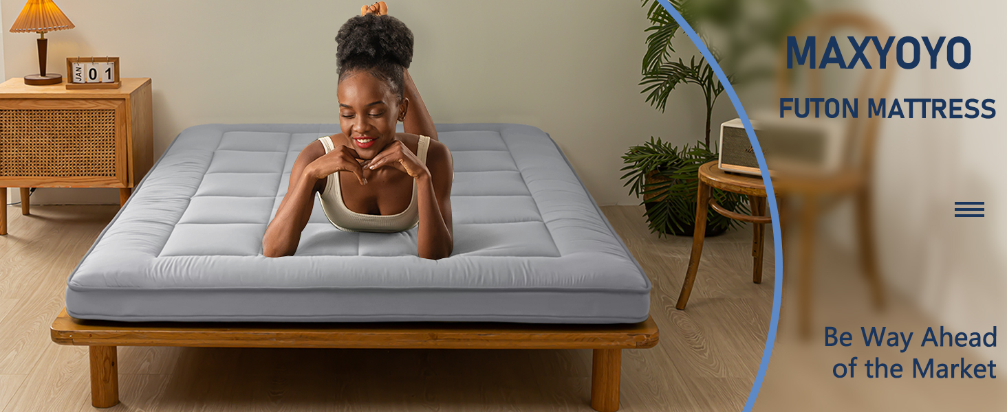 MAXYOYO Japanese Floor Mattress Futon Mattress Full Size Sleeping Mats for Adults
