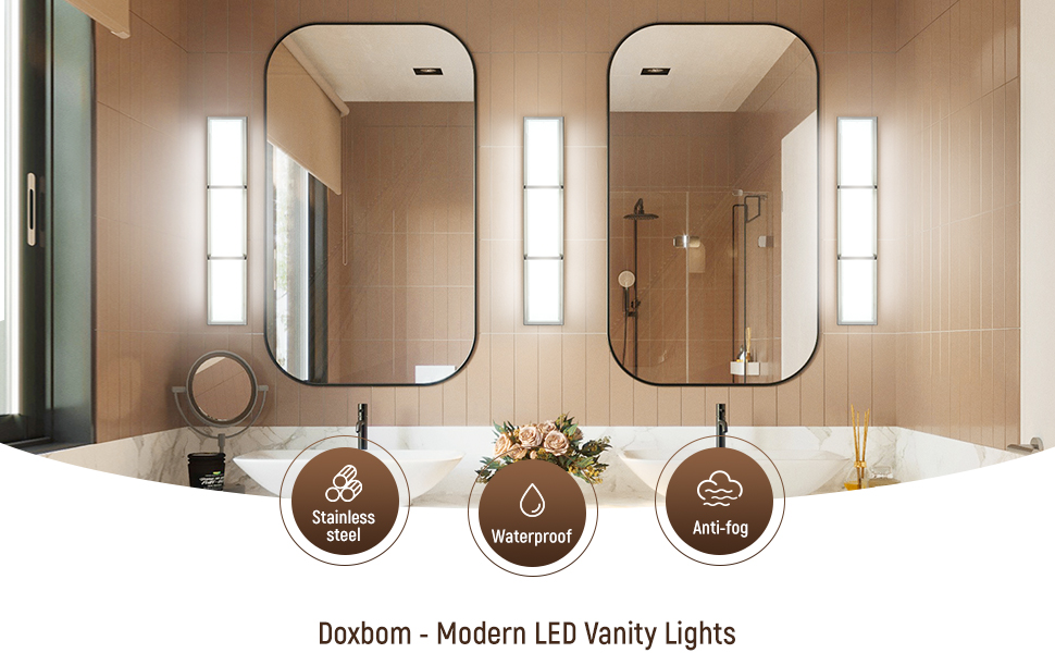 Doxbom Bathroom Light Fixtures, Vanity Lights 27In Cool