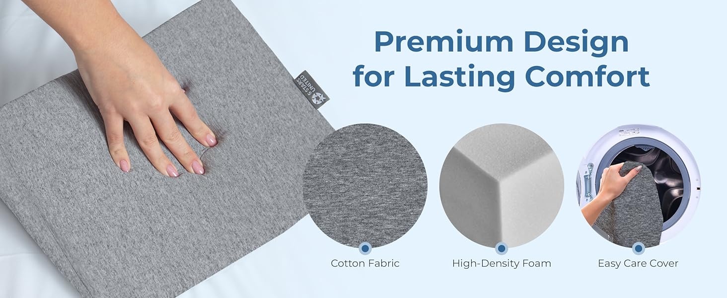 Knee Pillow for Side Sleepers - Pregnancy & Back Pain Relief - Wedge Cushion for Side Sleeping