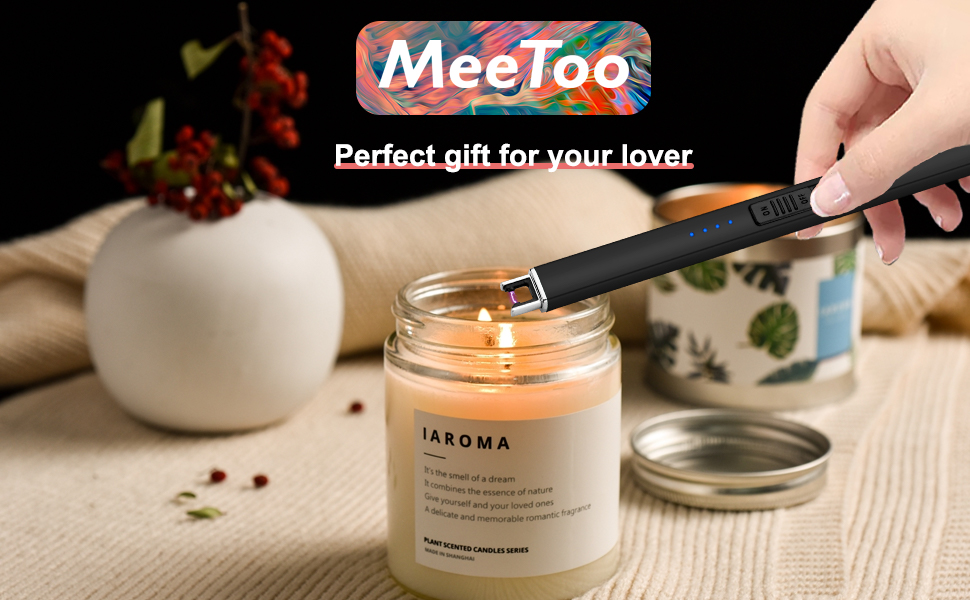 MEETOO Electric Lighter Candle Lighter Rechargeable Lighter Plasma Arc Lighter for