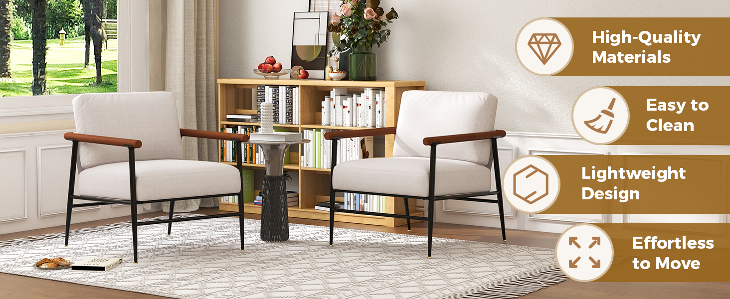IOMOR Accent Chair Mid Century Modern Chair