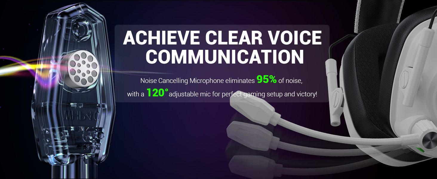 Gaming Headset with Noise Canceling Microphone