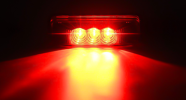 3.9inch 3led red side marker light clearance lights for truck trailer rv camper